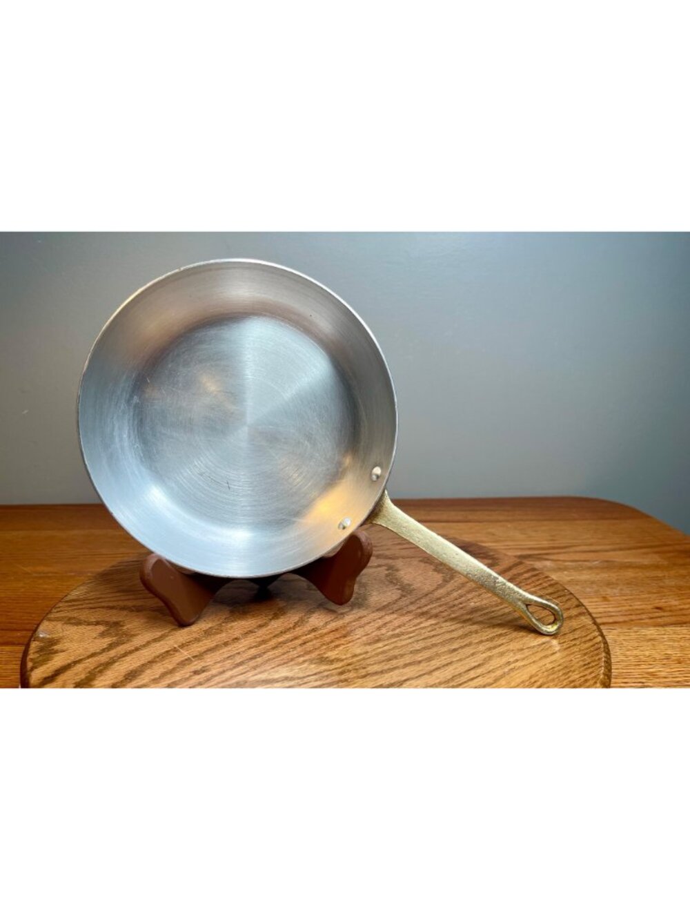 Vintage Copper  Frying Pan (7.5 diameter) With Brass Handle - Picture 2 of 14